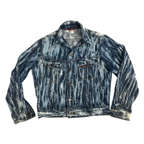 LEE Rider Acid Wash Denim Jacket Women's Size M? Made In Canada - 2 Pockets - Picture 1 of 13